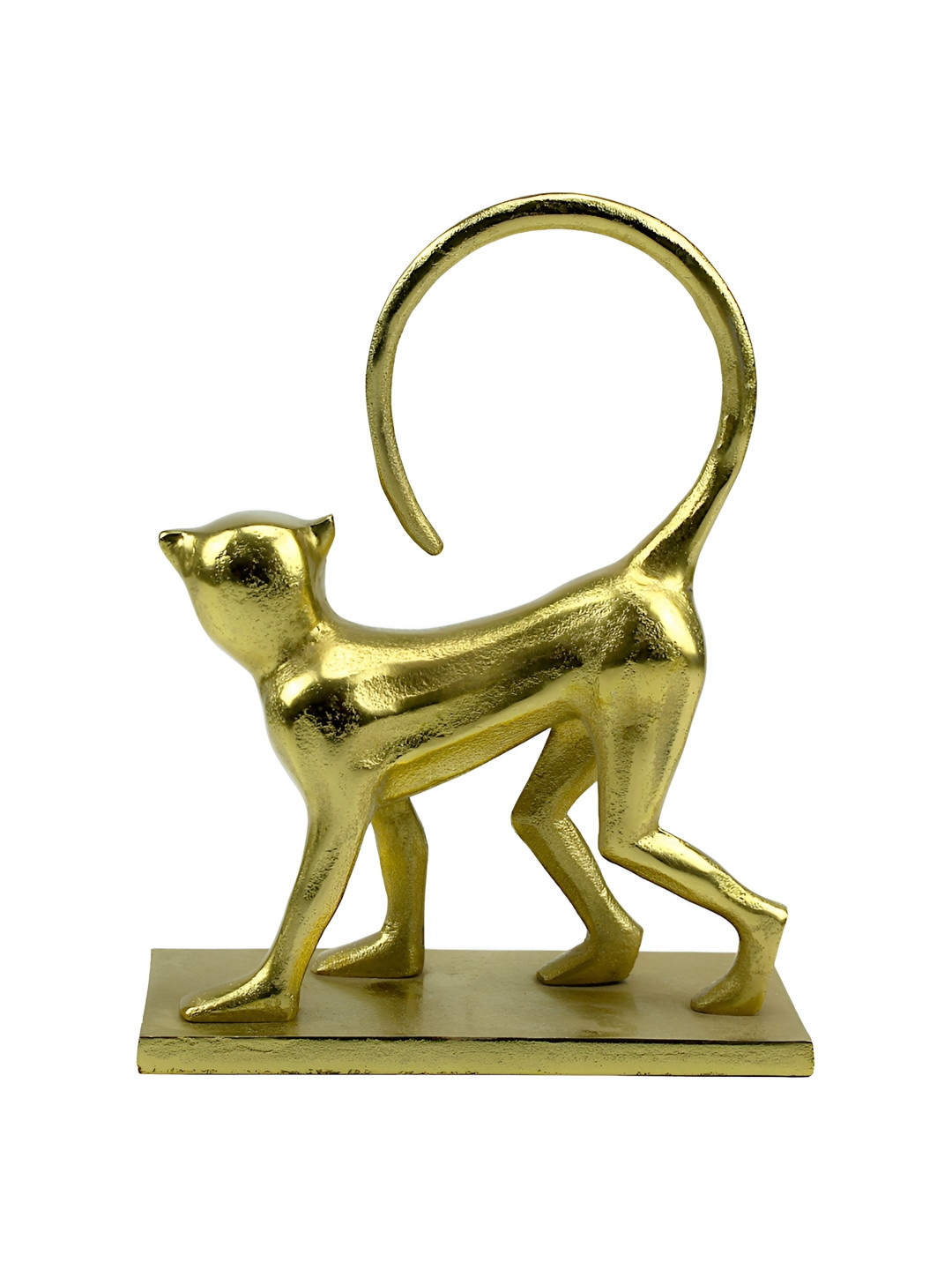 Hind Decor Monkey Gold Metal Metallic Living Room Medium Showpiece - 10.2 Inches