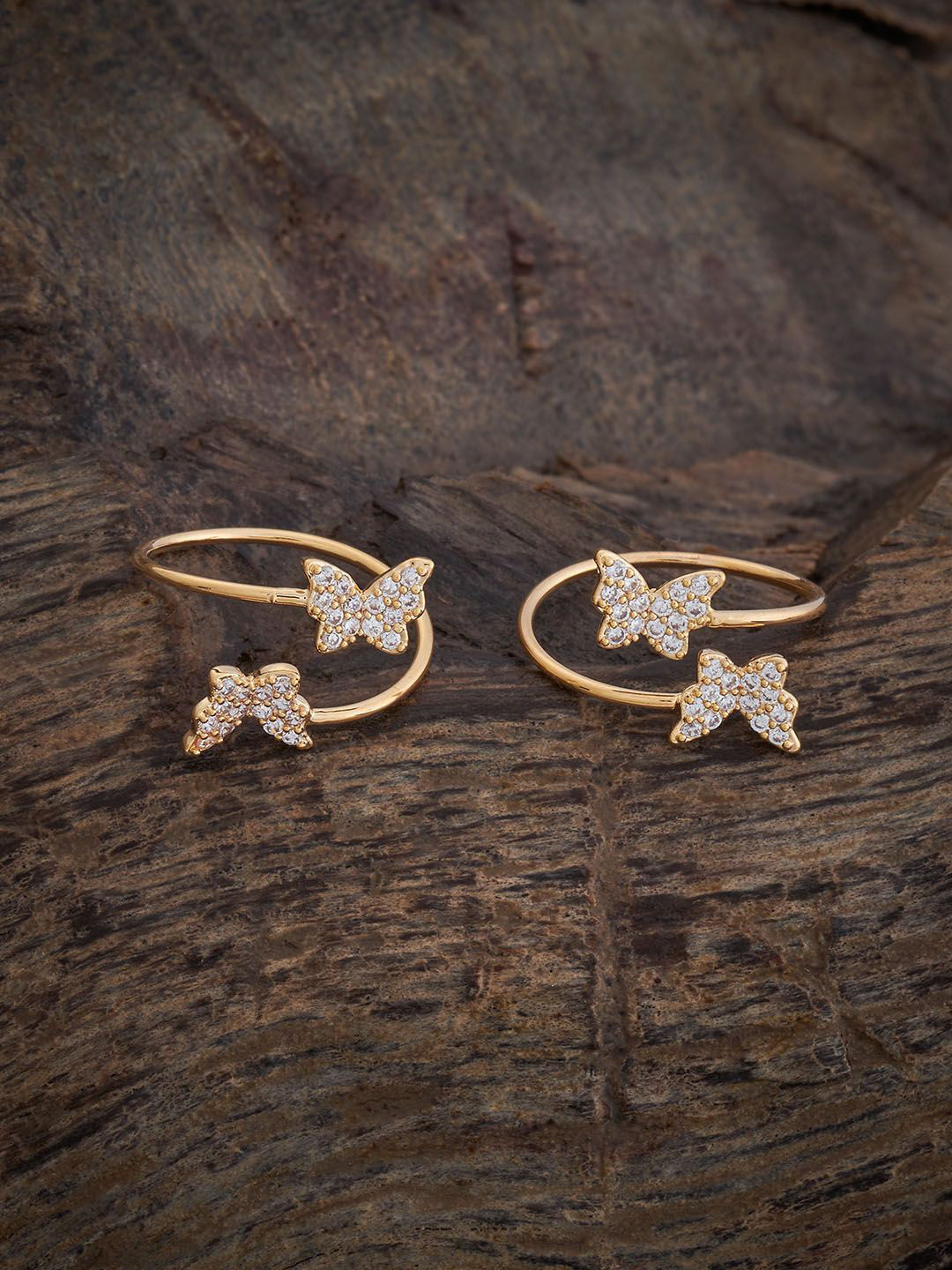 Kushal's Fashion Jewellery Rhodium-Plated Zircon Embellished Bridal Square Shaped Studs