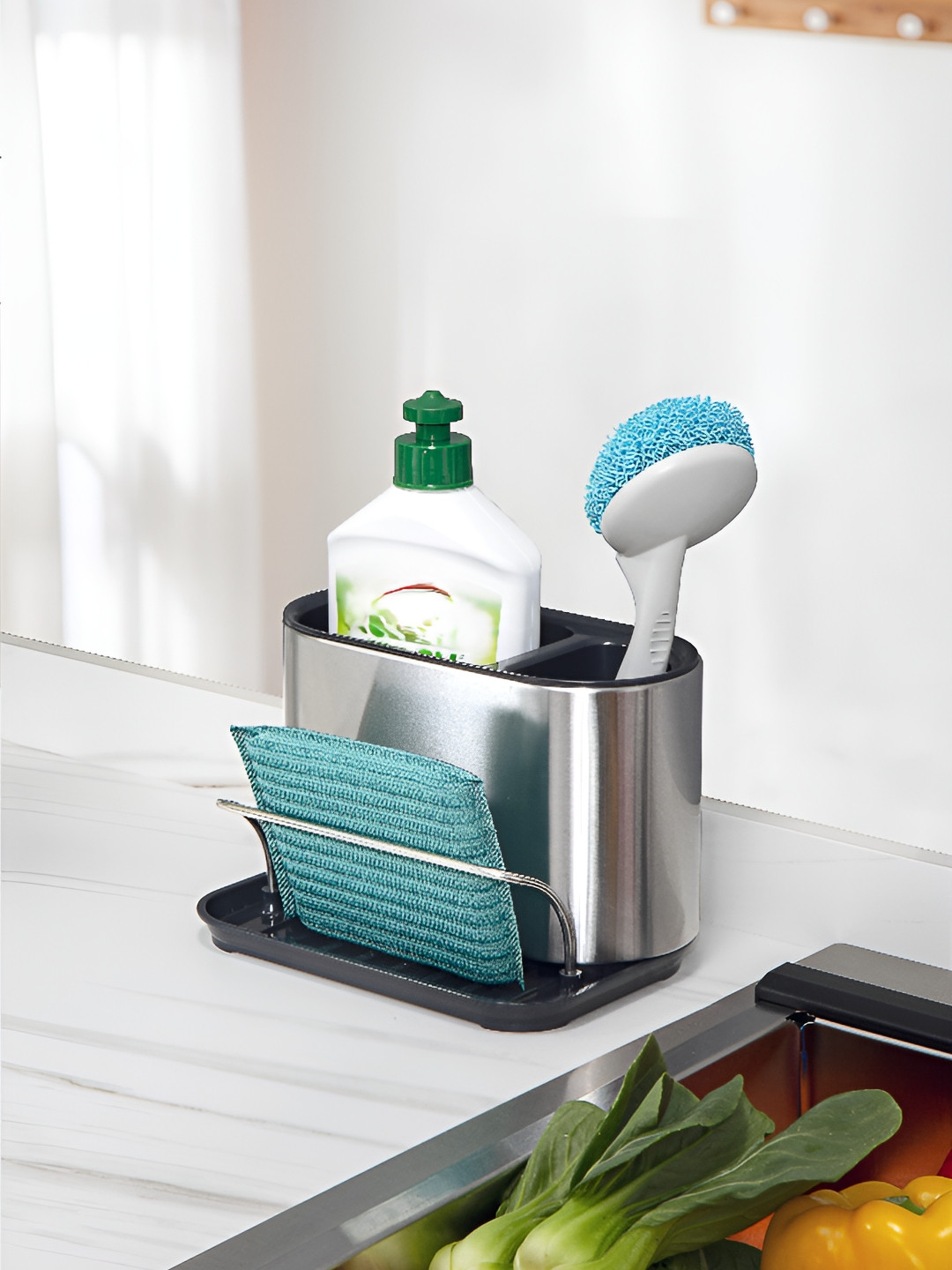 Arhat Organizers Grey  Sponge Holder Organiser