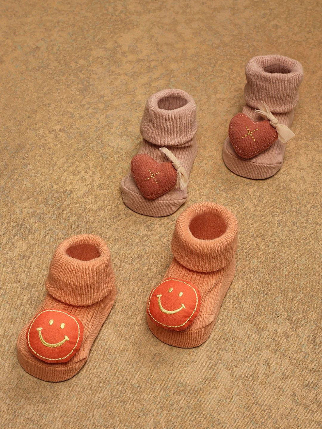 One Friday Kids Infants Pack Of 2 Patterned Ankle-Length Socks