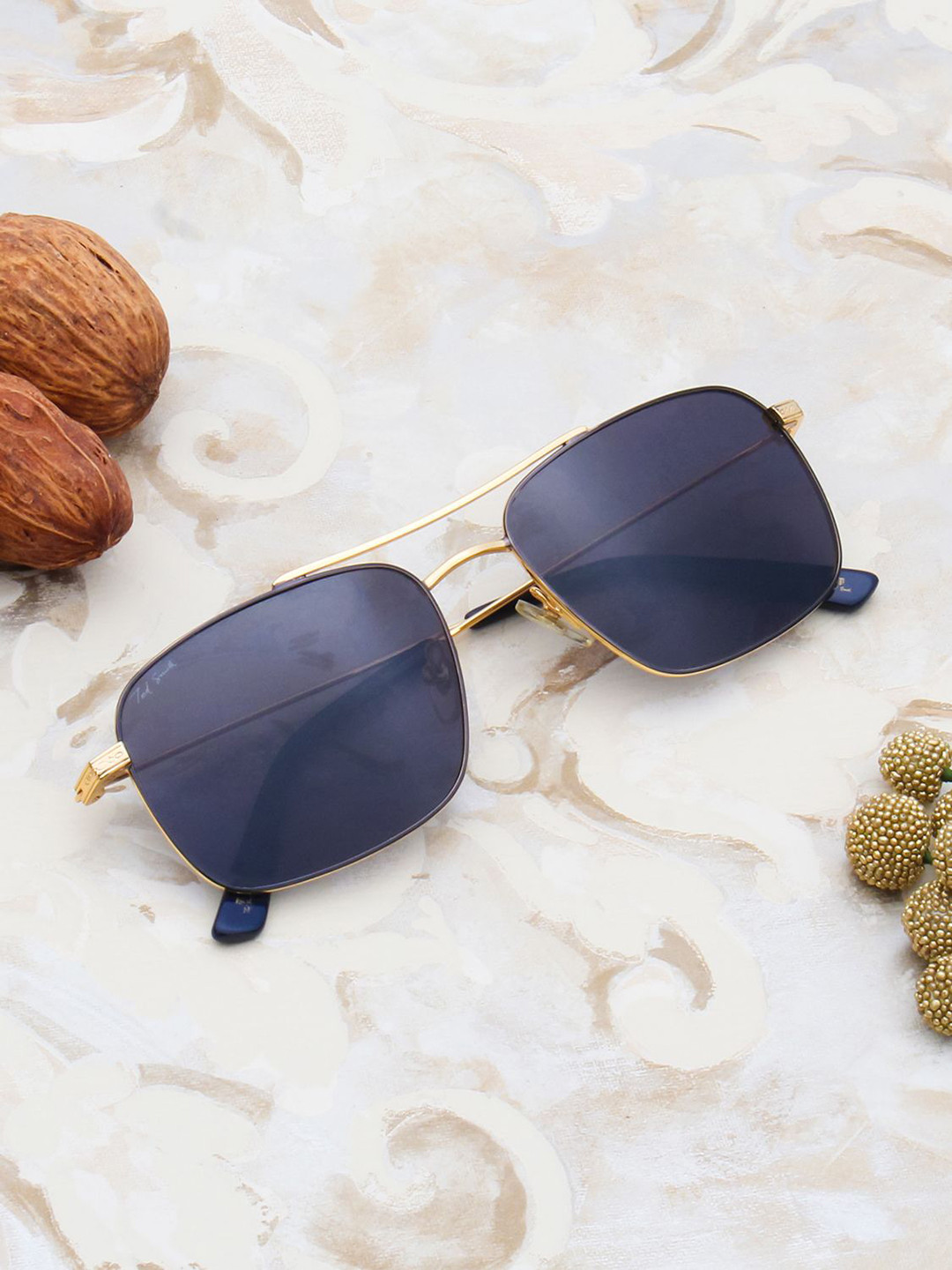 Ted Smith Unisex Aviator Sunglasses with Polarised and UV Protected Lens HOLME_SGSG