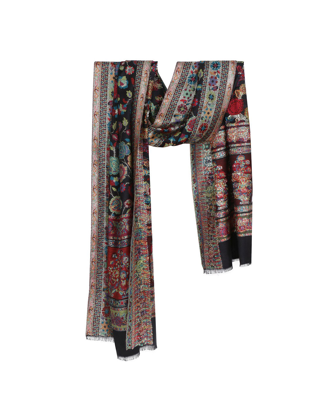 Stole & Yarn Women Floral Woven Design Stoles