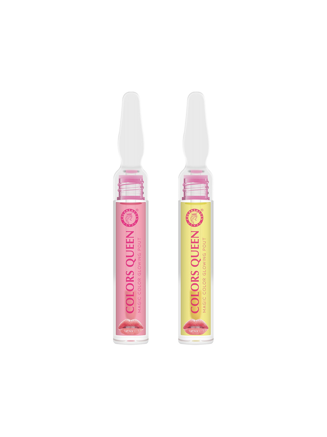 Colors Queen Magic Color Glowing Pout Lip Gloss - 8 g - Yellow - Pink
