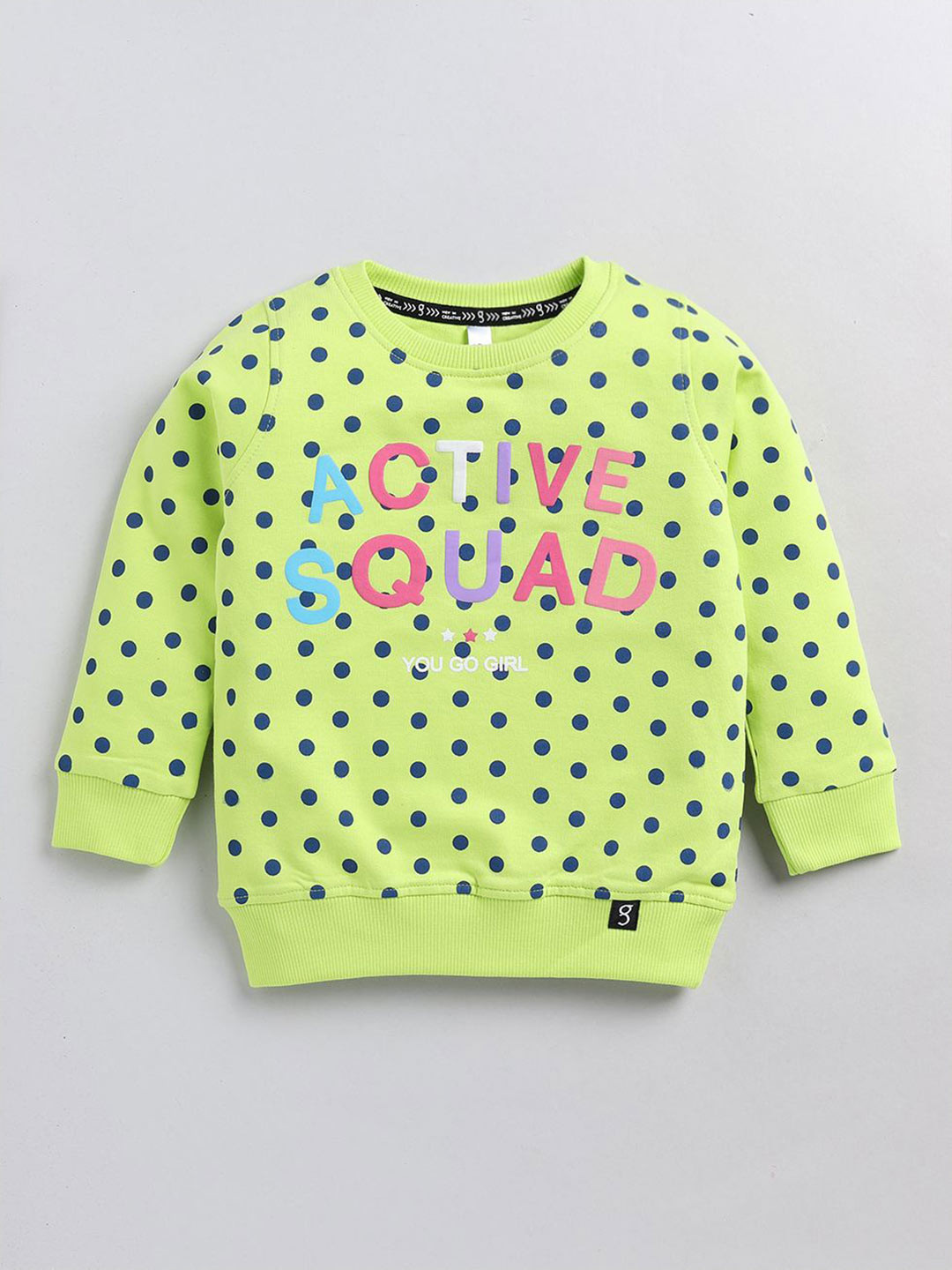 Ginie Girls Printed Long Sleeves Cotton Pullover Sweatshirt