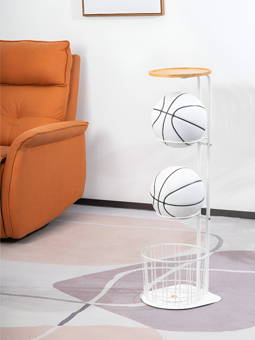 Arhat Organizers White & Brown Equipment Storage Rack Organisers