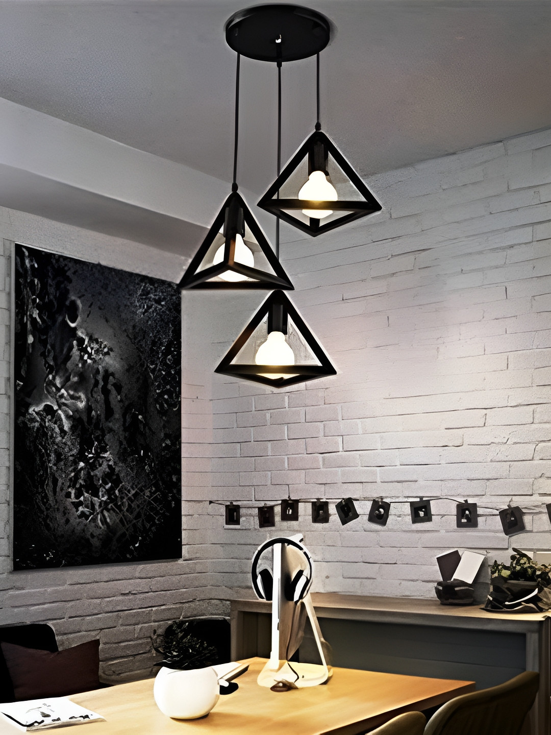 Raptors Black Contemporary Ceiling Lamp