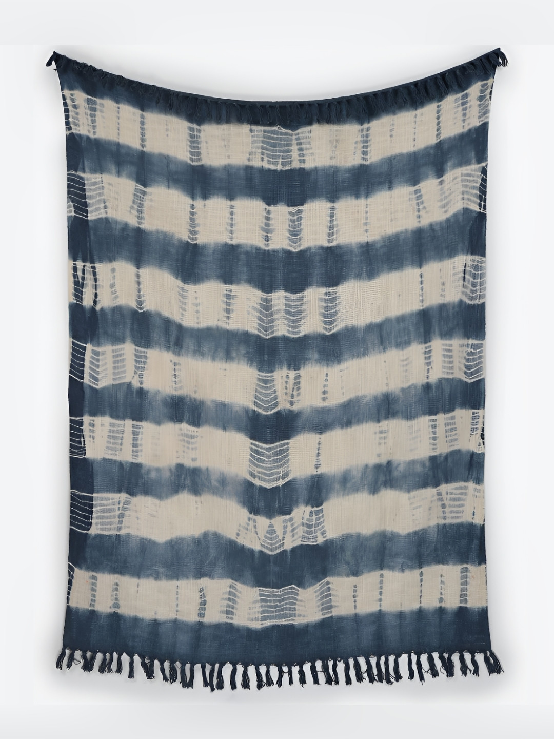 Art Avenue Blue & White Cotton Sofa Throw Blanket