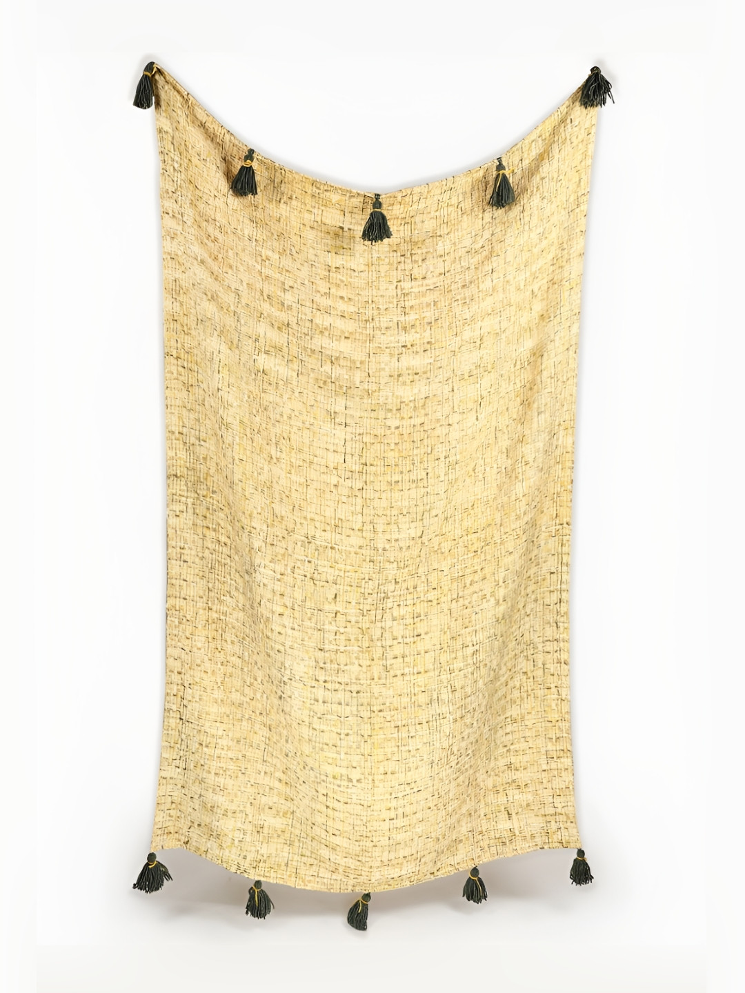 Art Avenue Yellow & Green Textured Cotton Sofa Throws