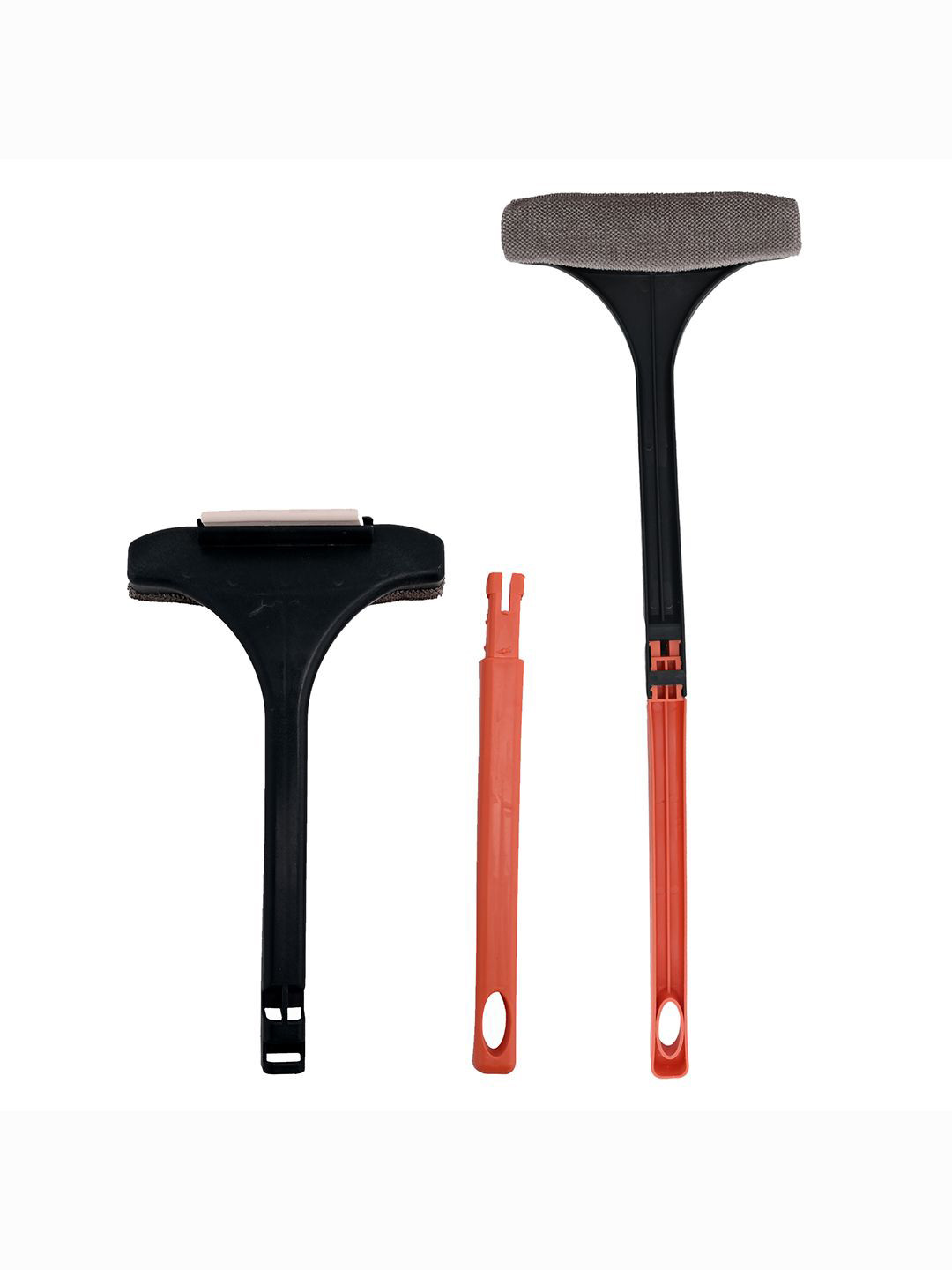Kuber Industries Orange-Colored 2 Pieces Multifunctional 2-in-1 Cleaning Brush For Windows