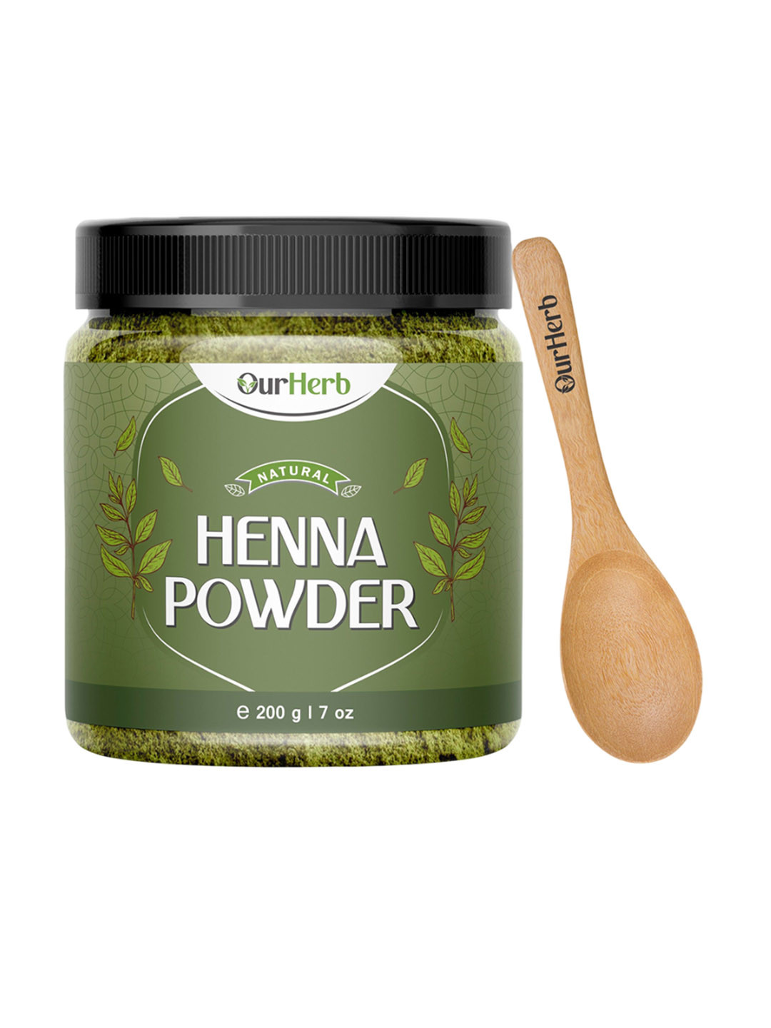 OurHerb Henna Powder For Hair care With Wooden Spoon - 200 g