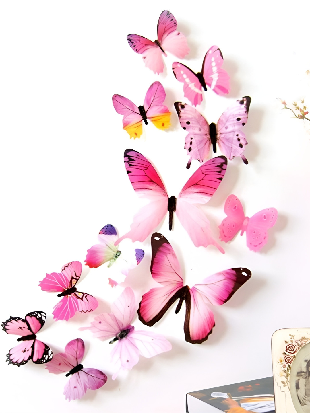 Asian royal Pink & White Printed Waterproof Wall Decals and stickers