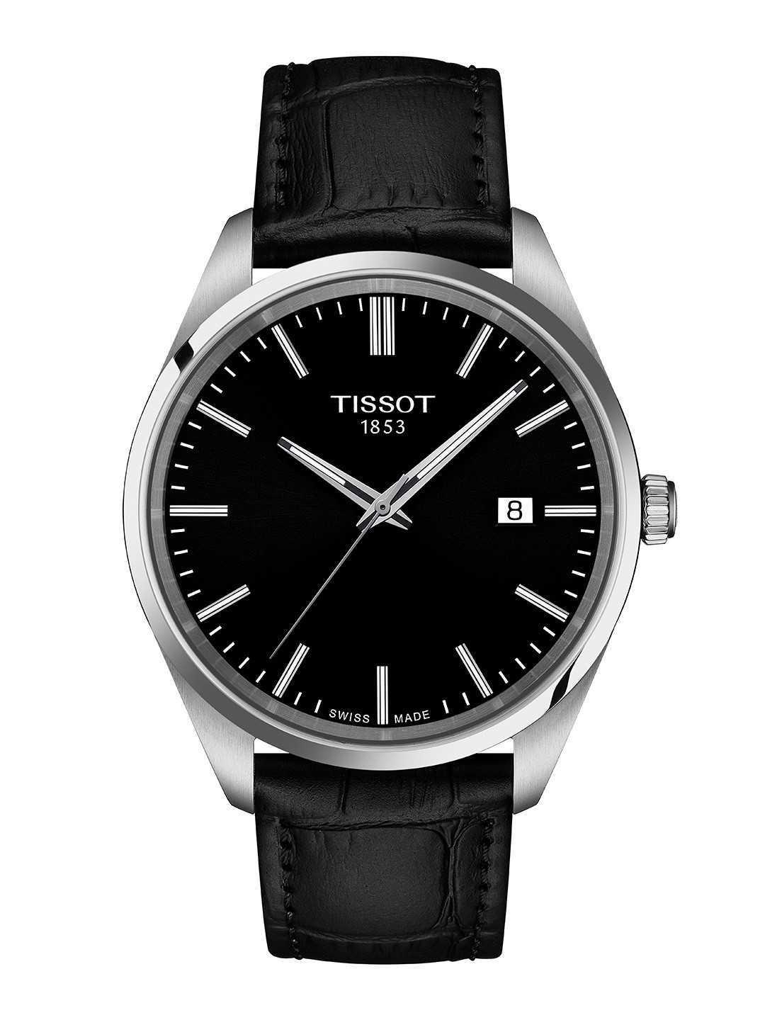 TISSOT Men Dial & Leather Textured Straps Analogue Watch T1504101605100