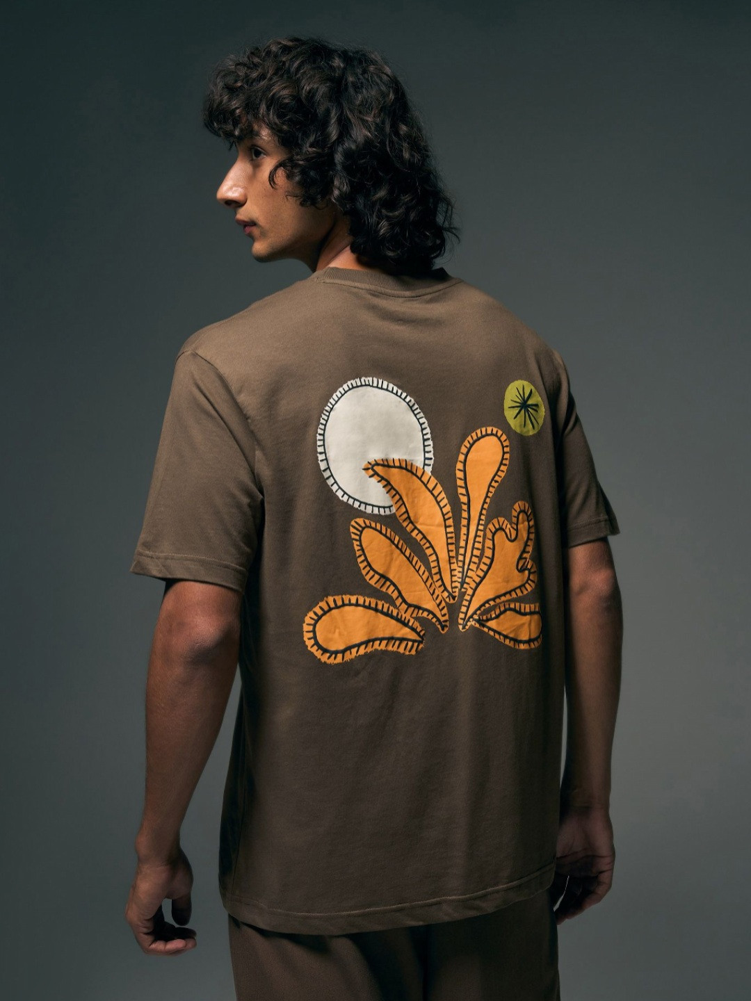 Flying Machine Street Vibe Graphic Printed Pure Cotton Relaxed Fit T-shirt