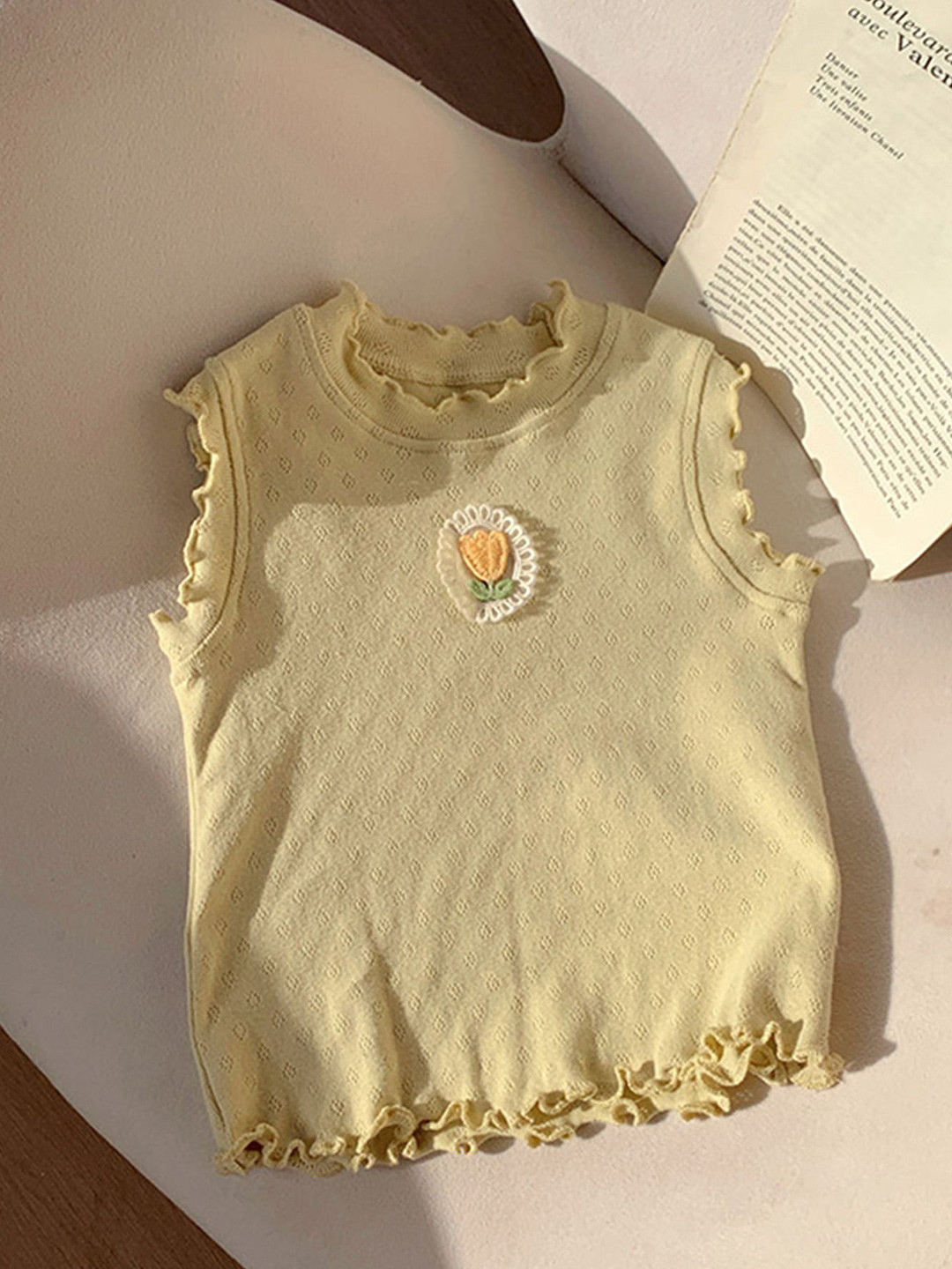 LULU & SKY Batwing Sleeve Cotton Top