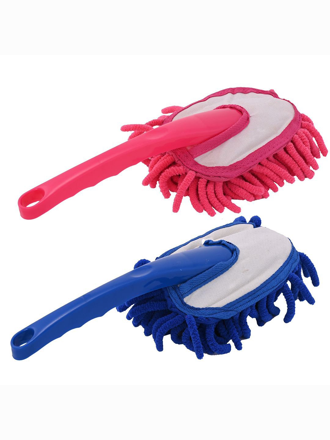 Kuber Industries Blue & Pink 2 Pieces Car & Dusting Cleaning Brush For Home