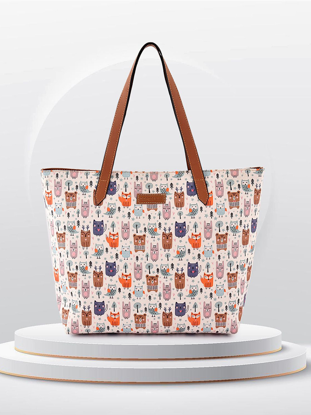 Lychee bags Oversized Structured Tote Bag with Tasselled