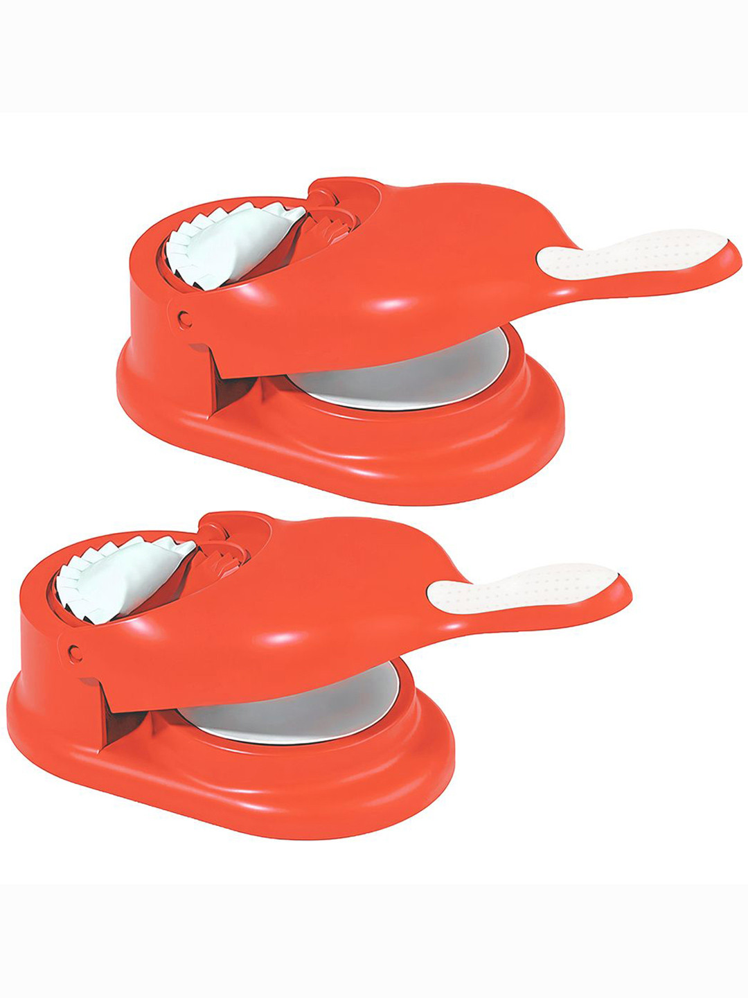 Kuber Industries Red 2 Pcs Momo Machine & Gujiya Ghughra Dumbling Pressing Machine