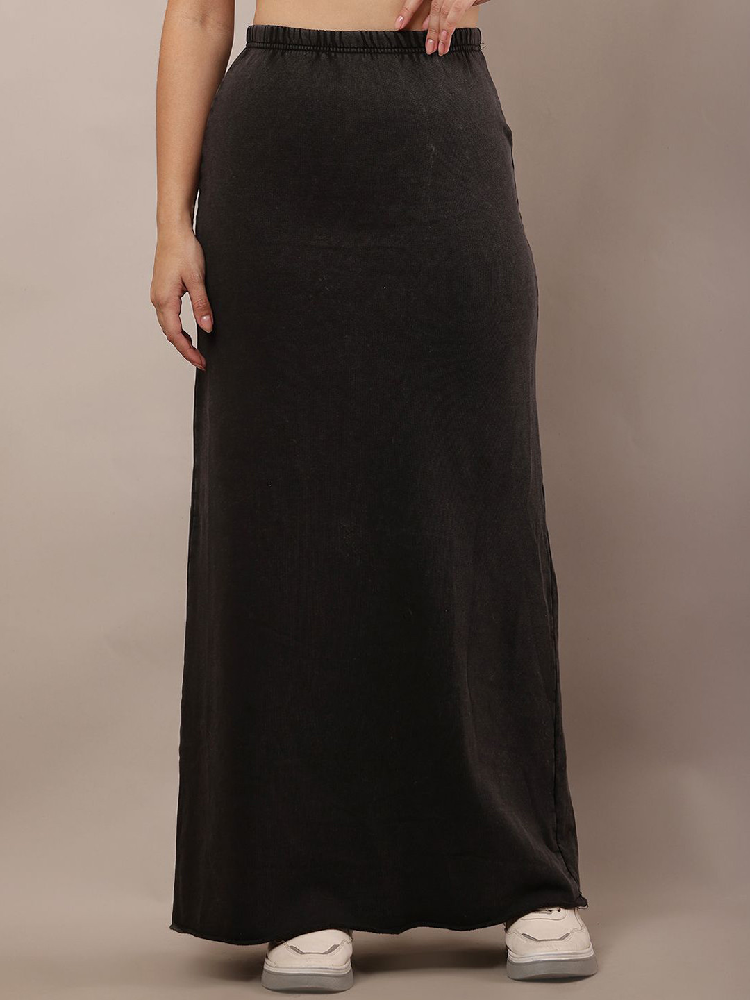 NoBarr Women A-Line Maxi Skirt With Straight Hemline