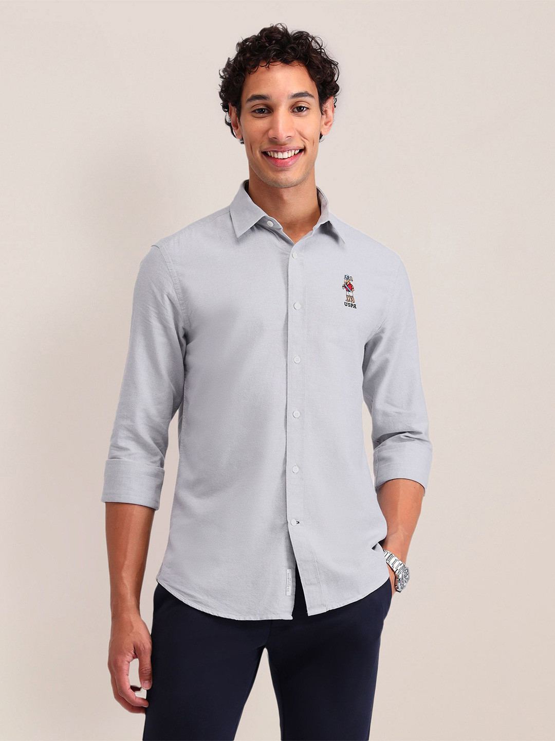 U.S. Polo Assn. Men Chuck Logo Classic Tailored Casual Shirt