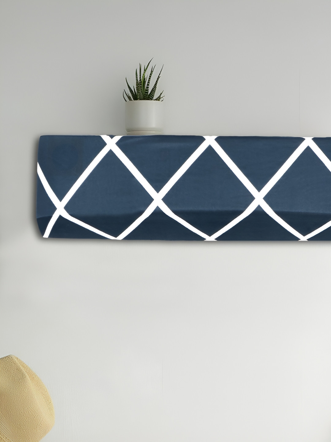 Dakshya Industries Blue & White Printed Air Conditioner Cover
