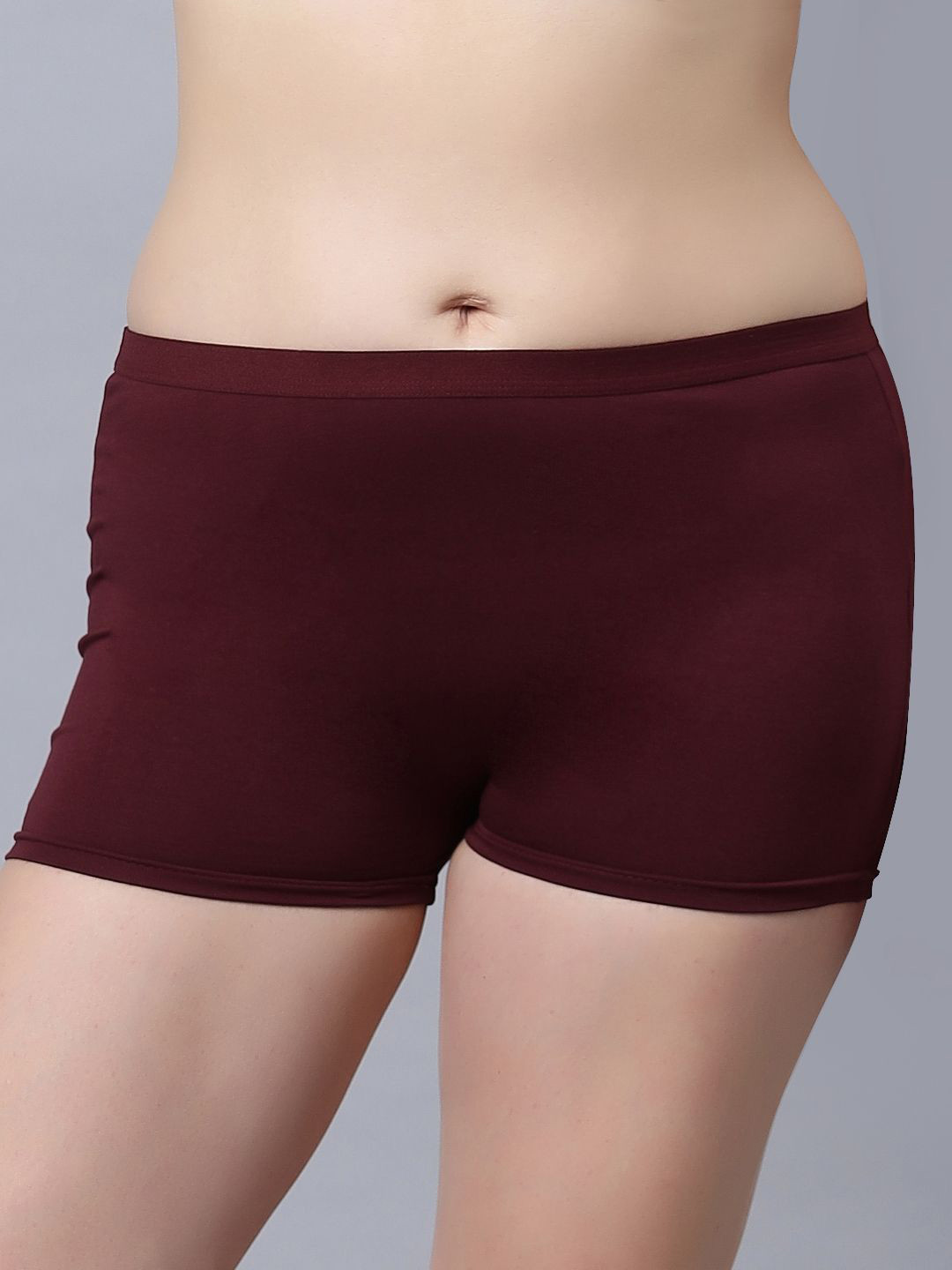 In Care Pure Cotton Mid-Rise Boy Shorts Brief ICLG-SELVI02_MAROON_2XL