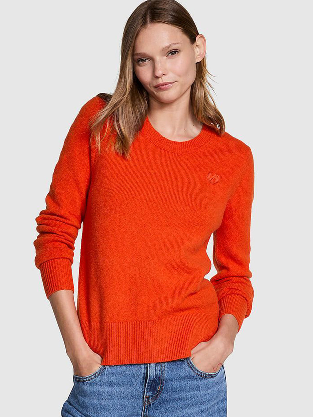 Victoria's Secret PINK Collegiate Knit Crewneck Sweater