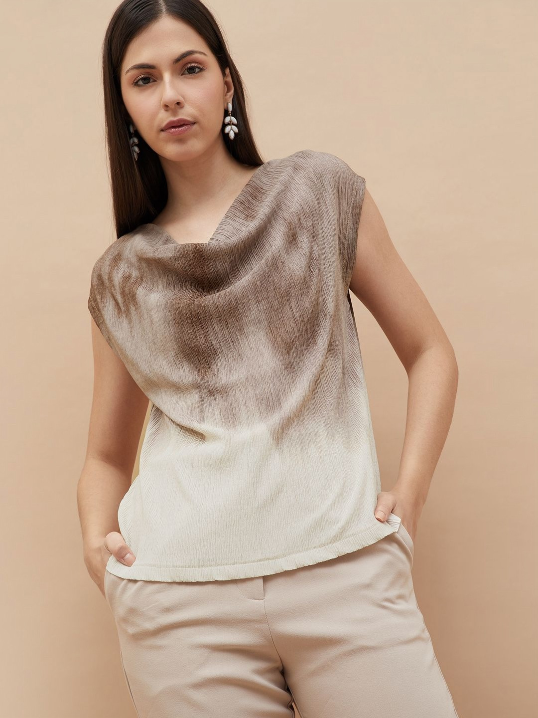 CODE by Lifestyle Women Printed Drop-Shoulder Sleeves Pockets T-shirt