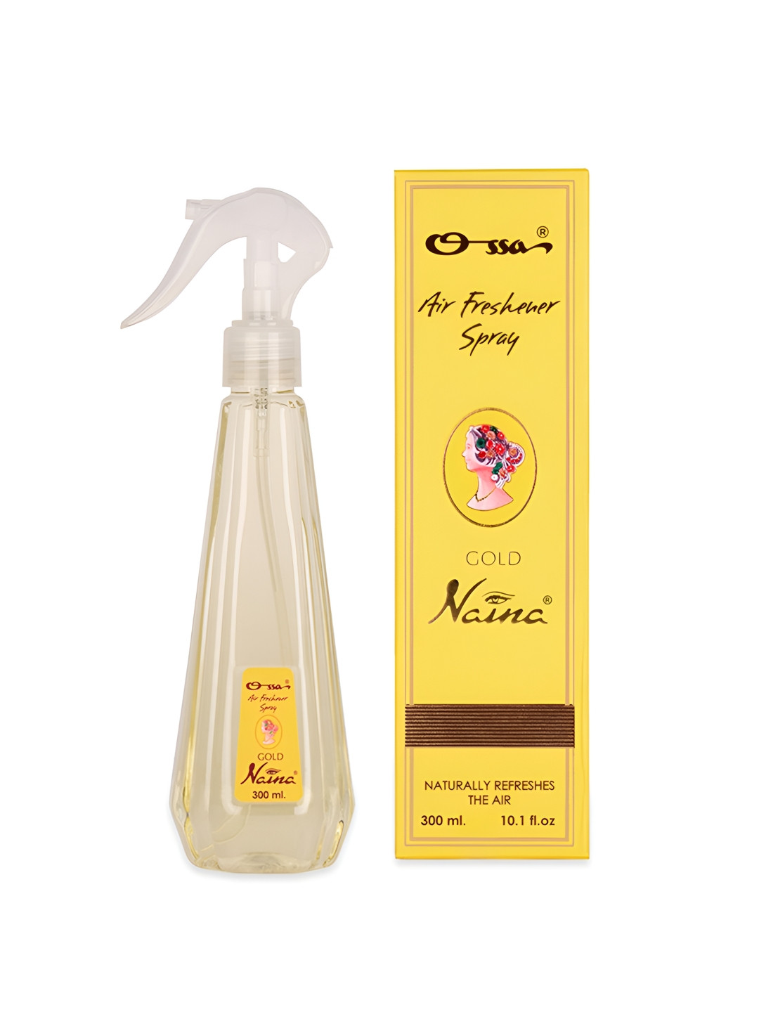 Ossa Yellow Gold Naina Long Lasting Air Freshener Spray - 300 ml