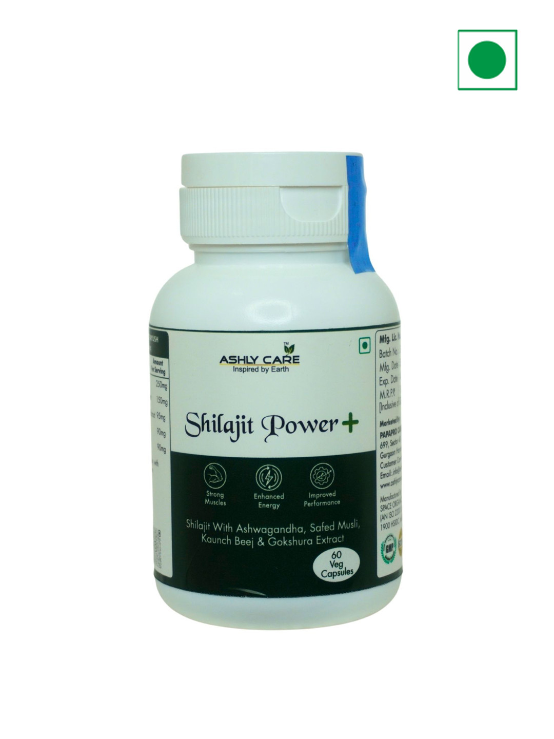 ASHLY CARE Shilajit Power Plus Veg Capsules - 60 Capsules