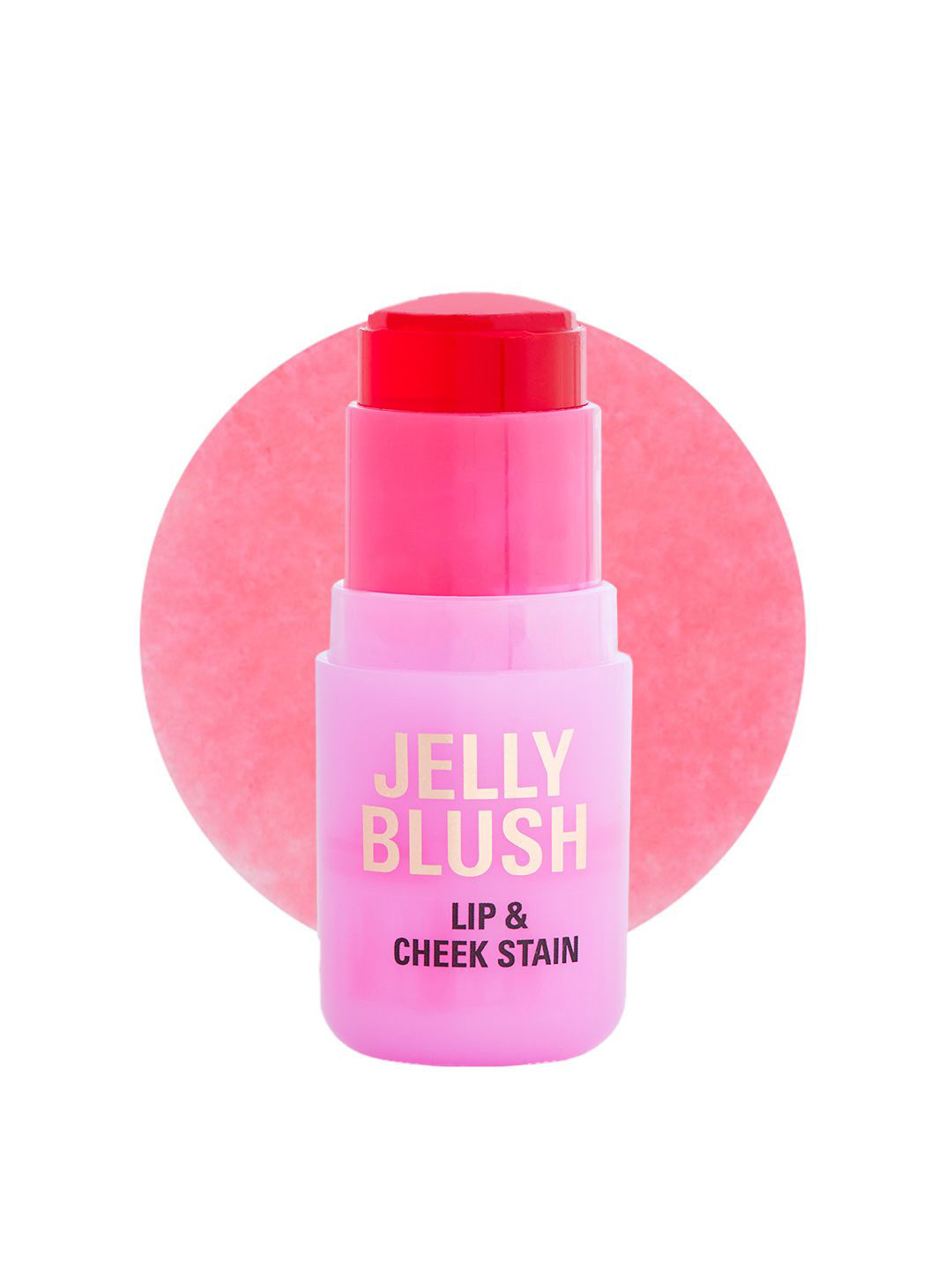 Makeup Revolution London Jelly Blush Stick Lip & Cheek Stain- 5.5 g- Strawberry Pink