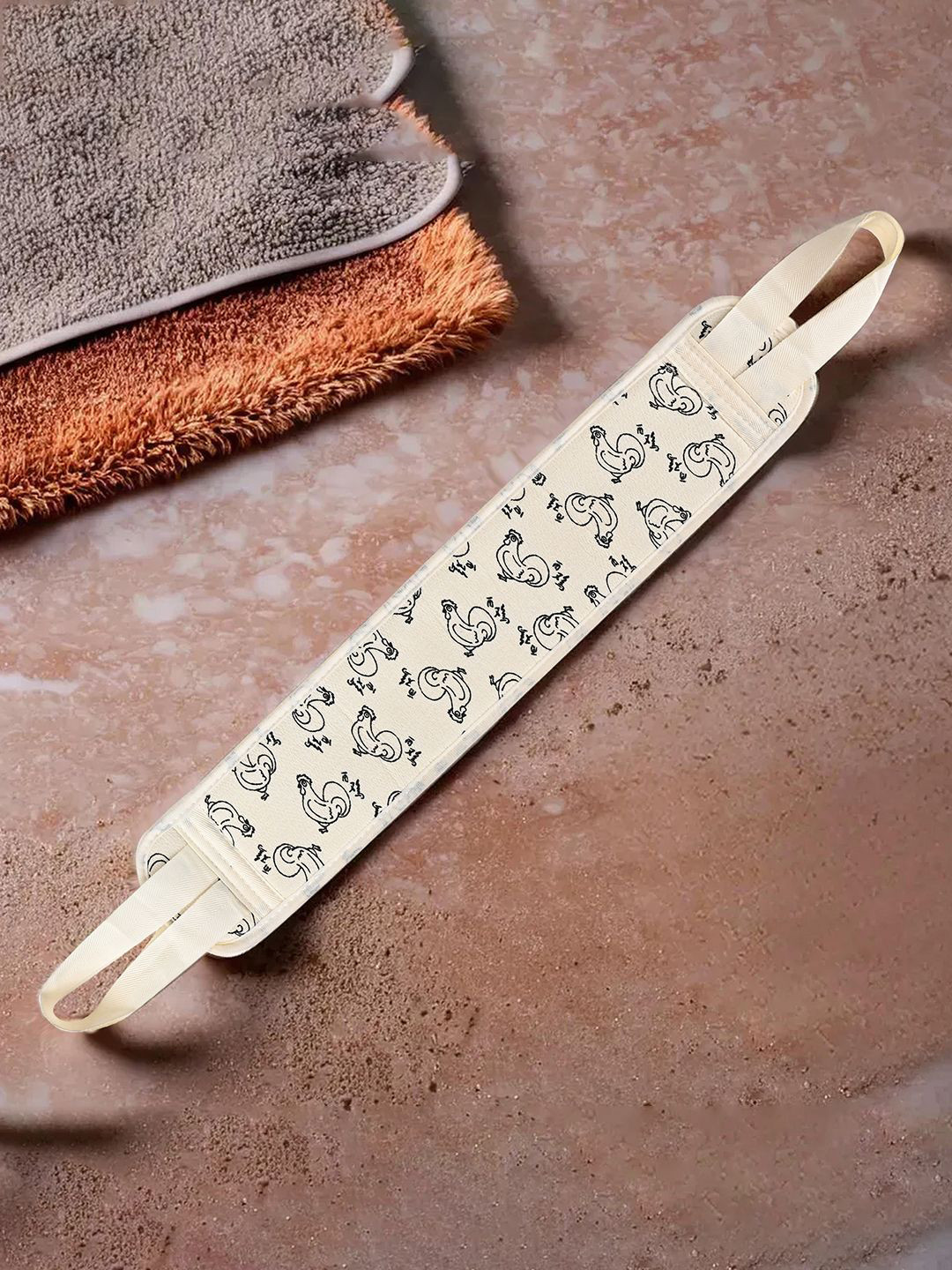 Kuber Industries Printed Cotton Body Scrubbers With Handle