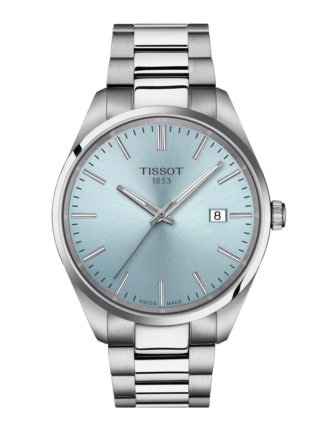 TISSOT Men Round Dial & Stainless Steel Straps Analogue Watch T1504101135100