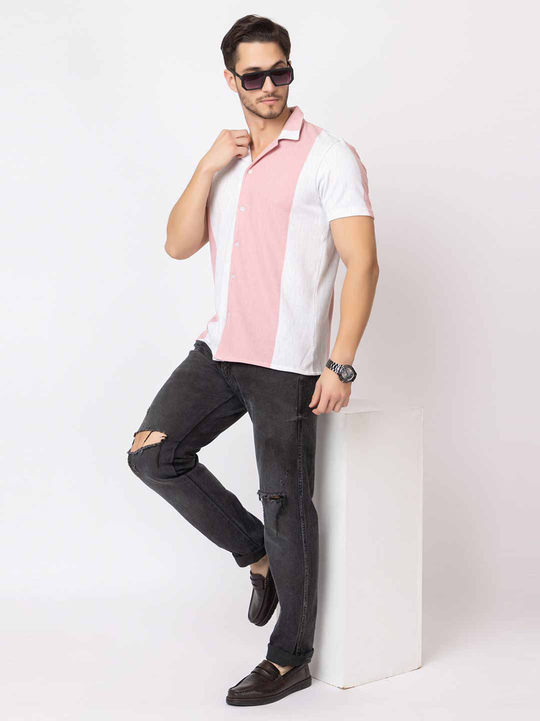 ARIIX Men Opaque Colourblocked Casual Shirt
