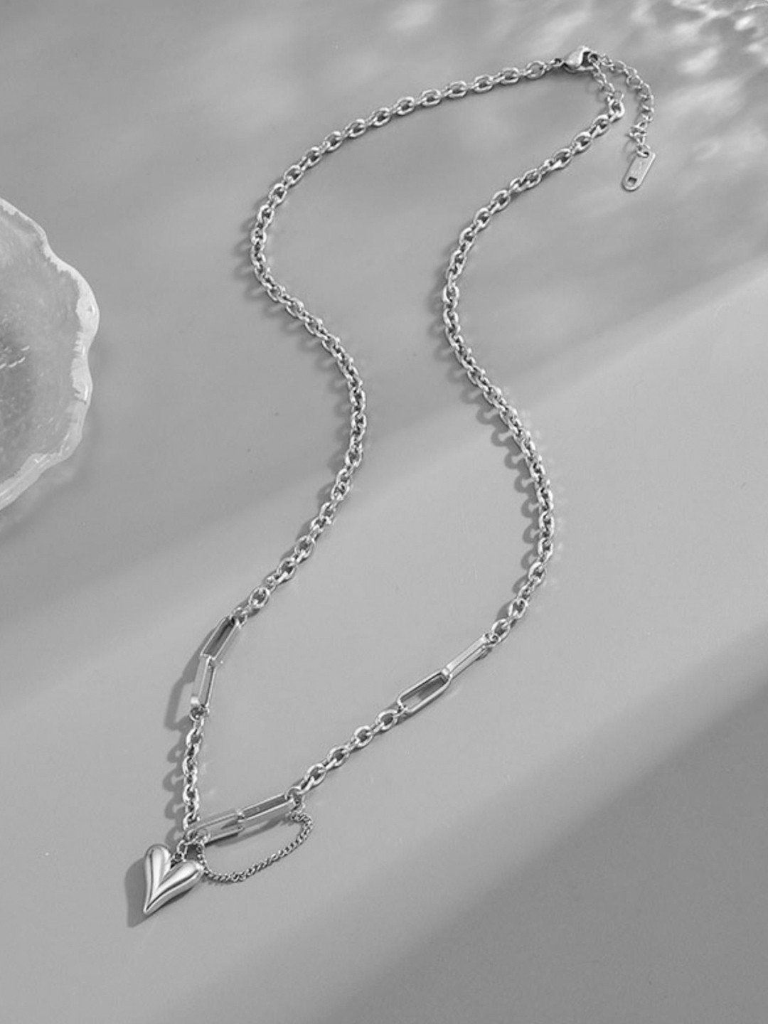 MYKI Silver-Plated Appealing Stainless Steel Minimal Chain