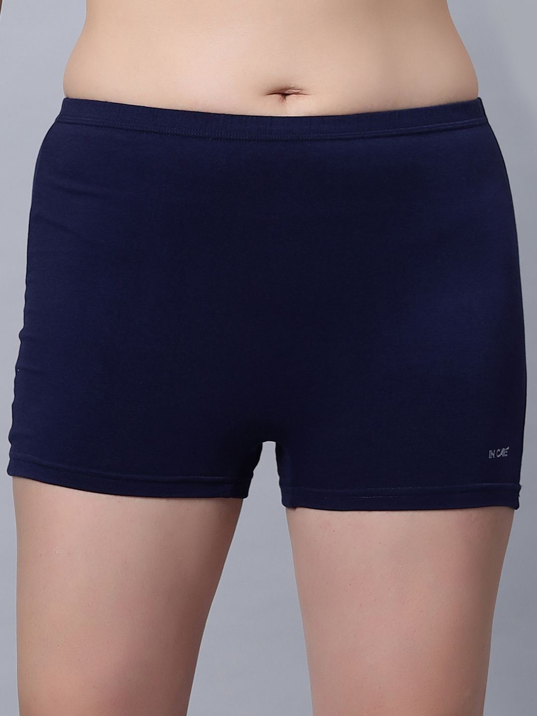 In Care Pure Cotton Mid-Rise Boy Shorts Briefs ICLG-SELVI02_NBLUE_M