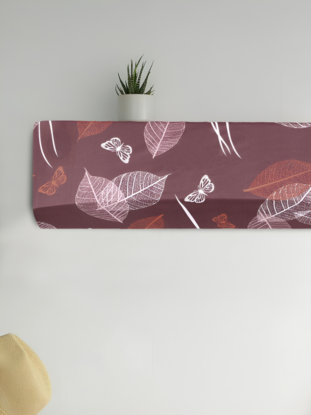 Dakshya Industries Brown & White Printed Air Conditioner Covers