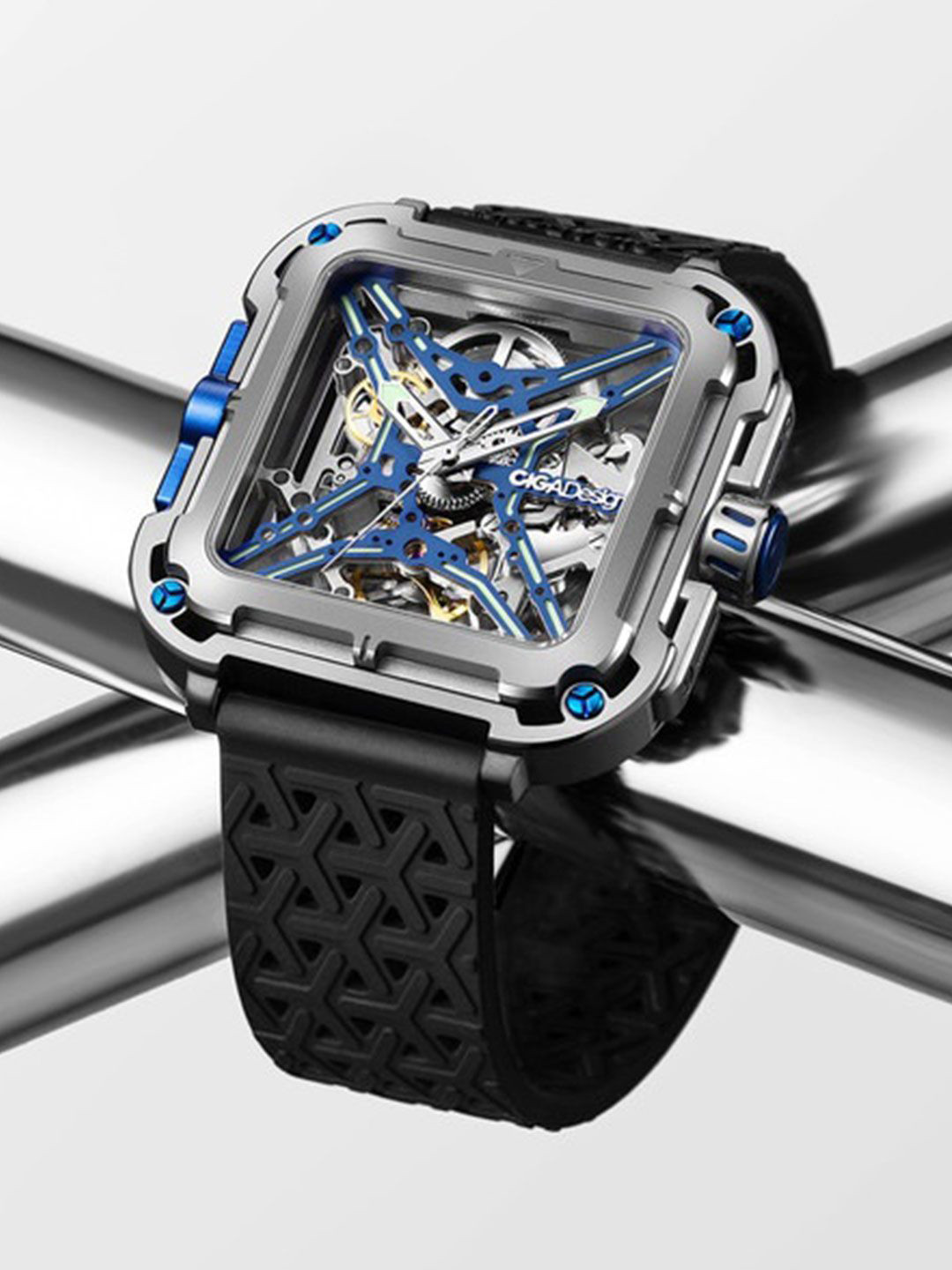 CIGA Design Men Dial & Straps Analogue Automatic Motion Powered Watch X021-TIBU-W25BK