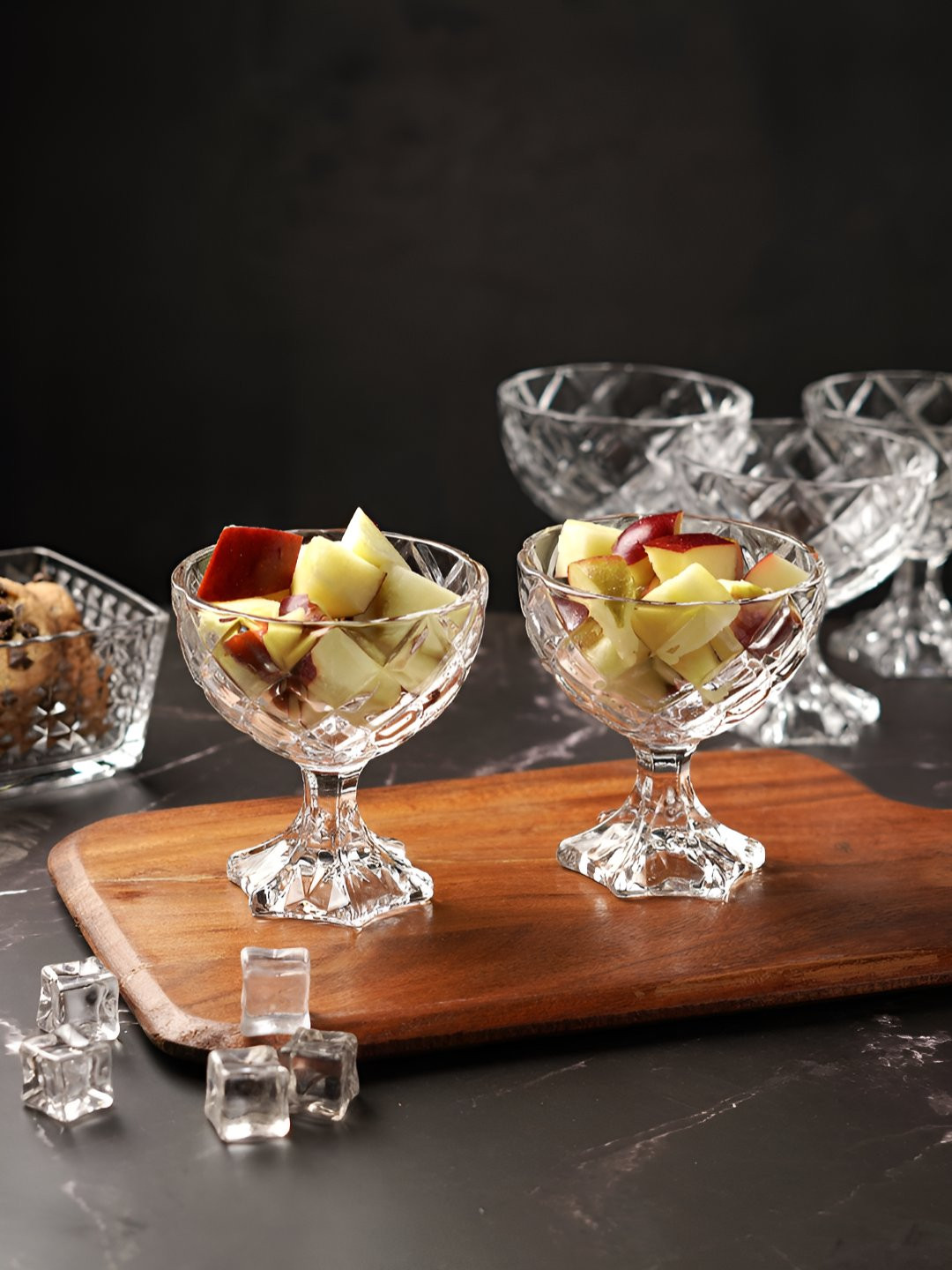 ceradeco Transparent 2024 6 Pieces Glass Dishwasher and Microwave Safe Serving Bowl