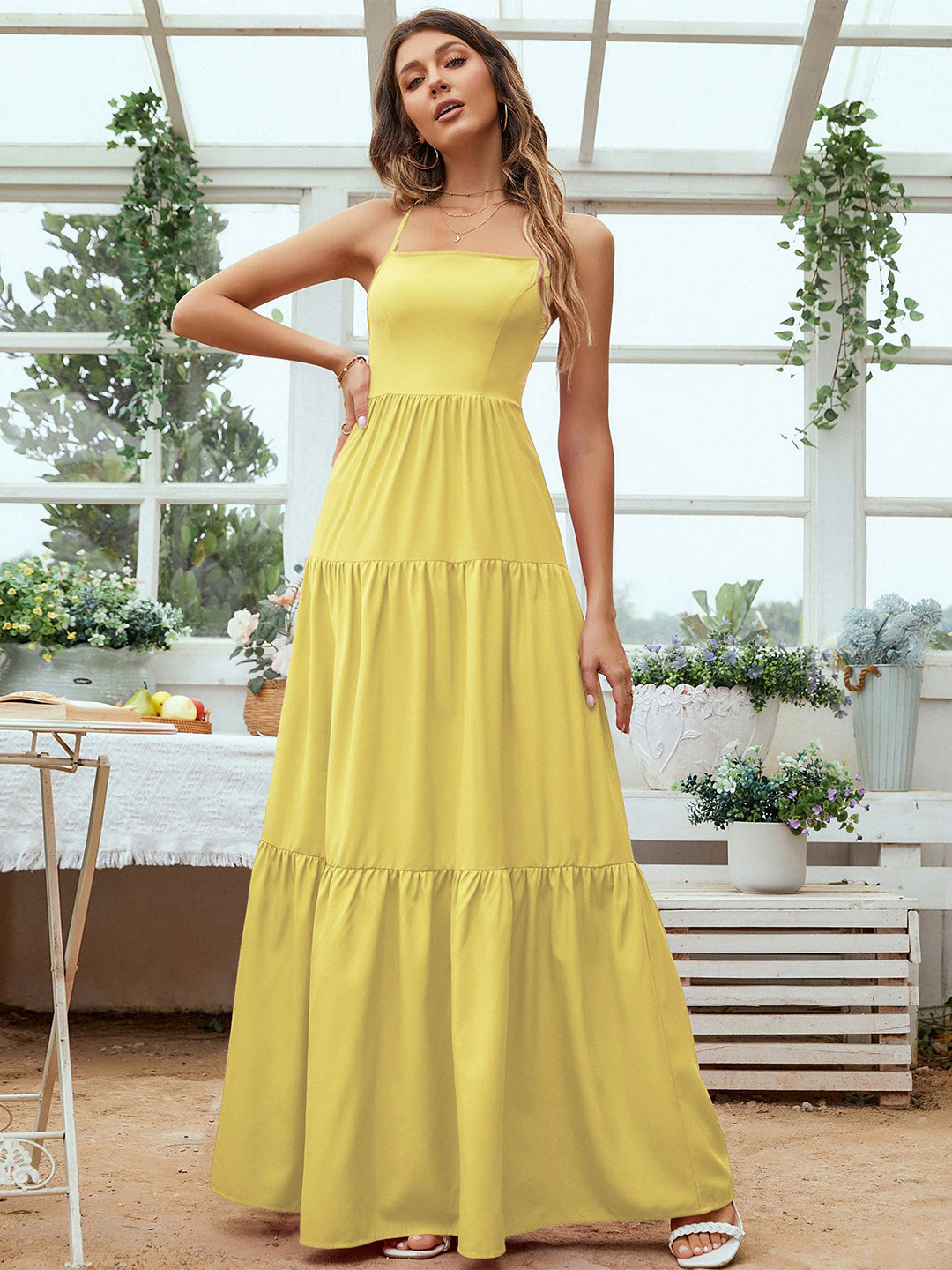 StyleCast Women Halter Neck Gown Dress