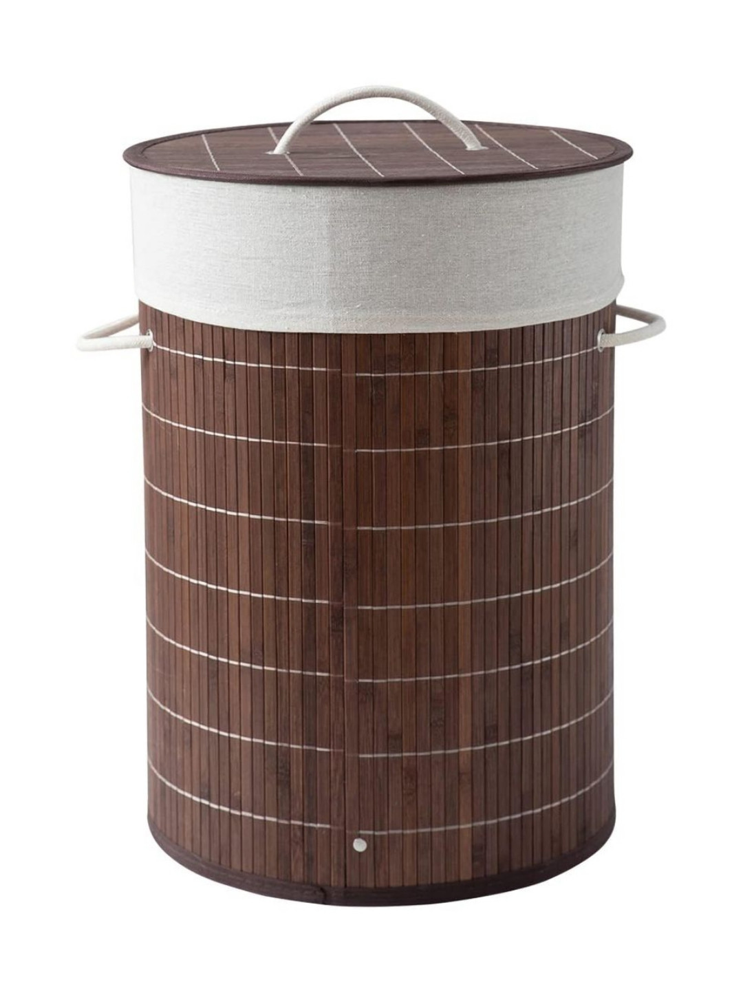 HOKIPO Coffee Brown Bamboo Laundry Bag