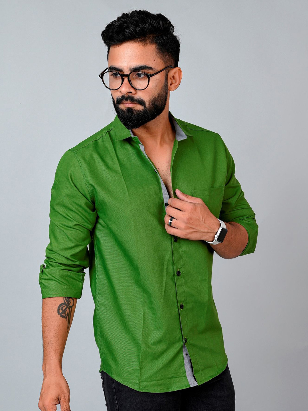 Tanip Men Sheer Casual Shirt
