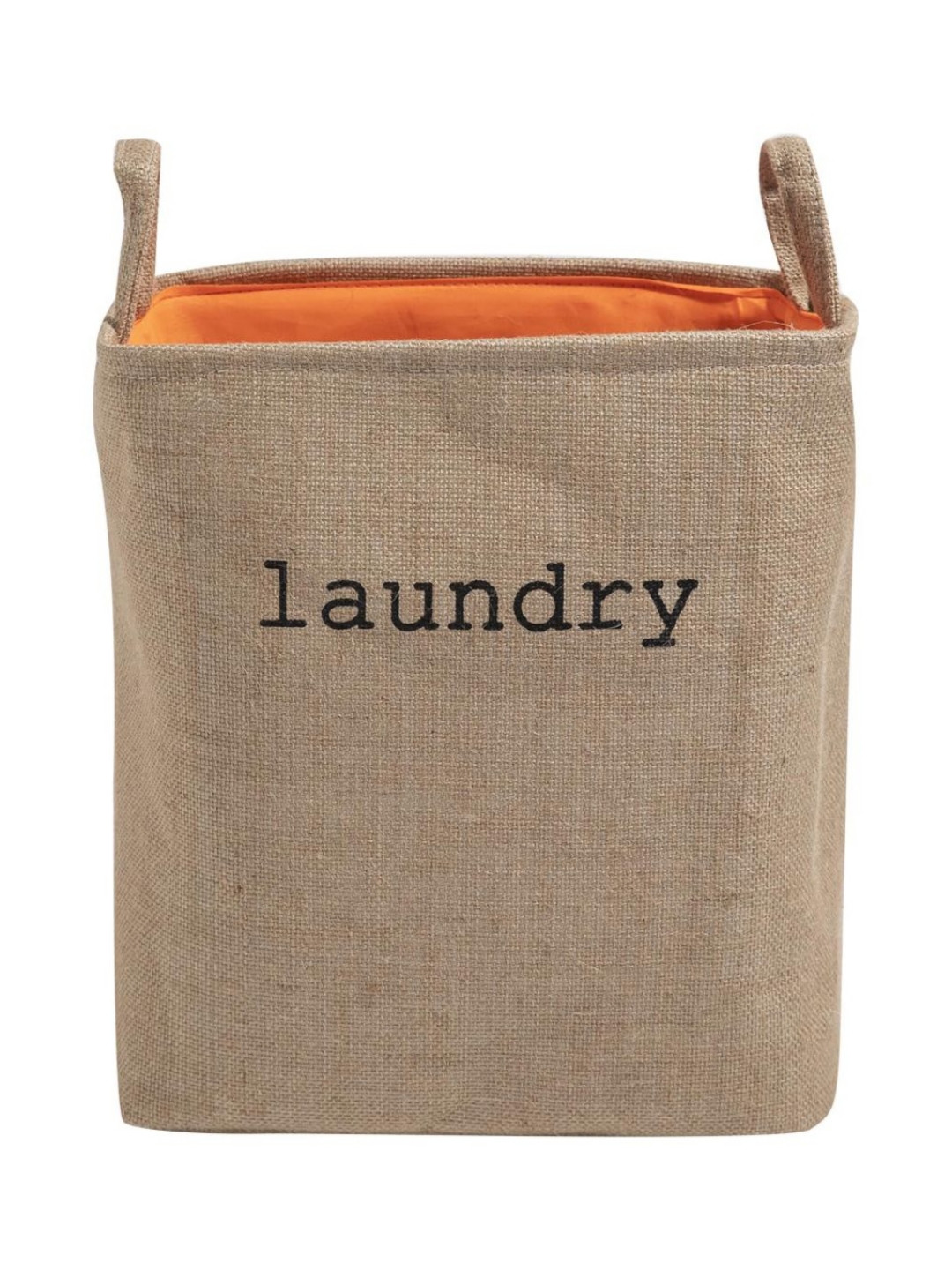 HOKIPO Beige Jute Foldable Laundry Bag With Strong Handles