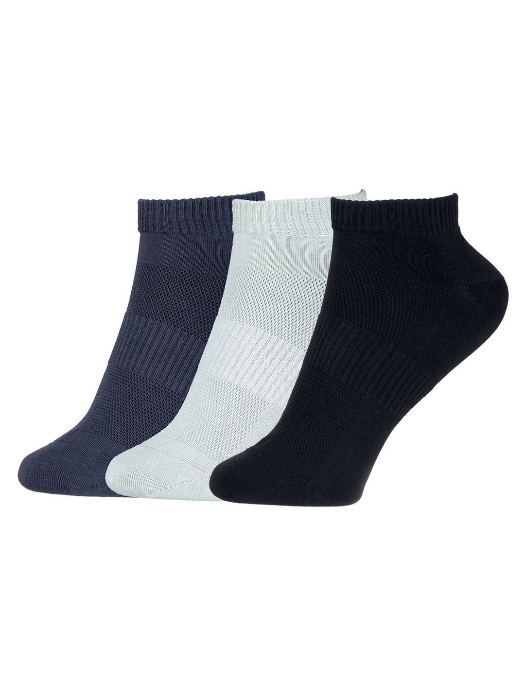 ROYAL SON Pack Of 3 Ankle-Length Cotton Socks