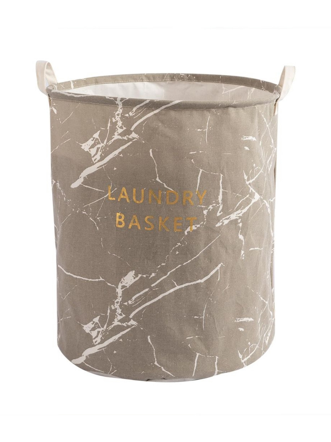 HOKIPO  Grey Printed Collapsible Laundry Basket - 61 L