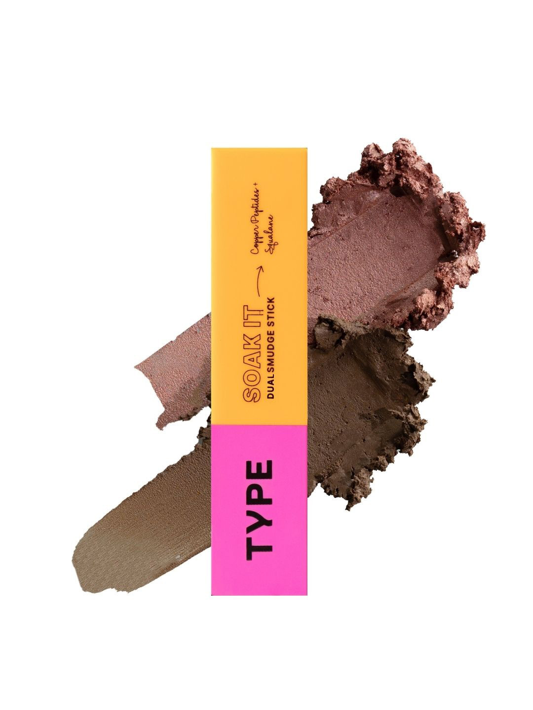 TYPE BEAUTY INC Soak It Dual Smudge Stick With Squalane - 12 g - Peach Glow/ Toasted
