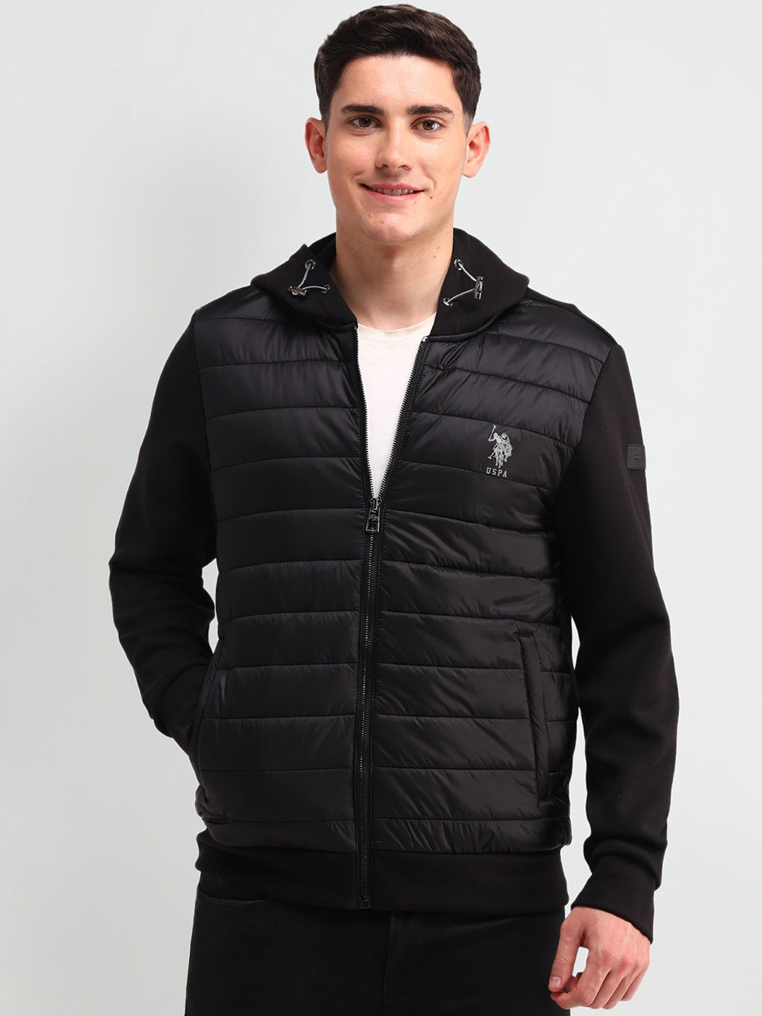 U.S. Polo Assn. Denim Co. Men Brand Logo Quilted Jacket