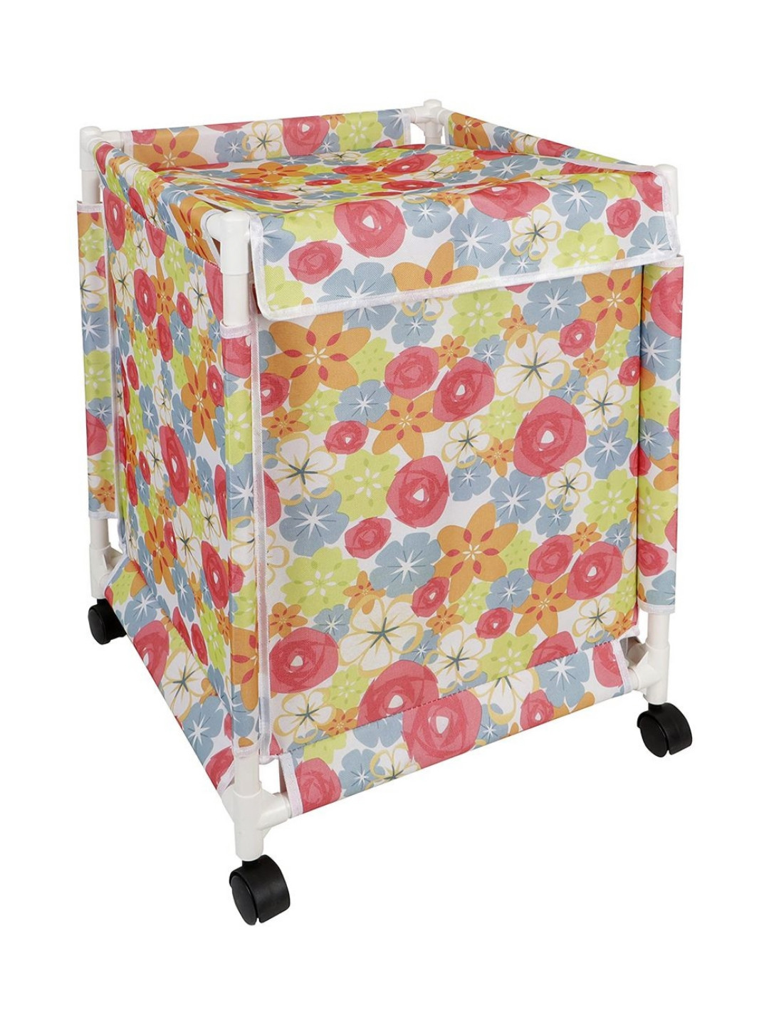 HOKIPO Pink & White Printed Foldable Laundry Bag