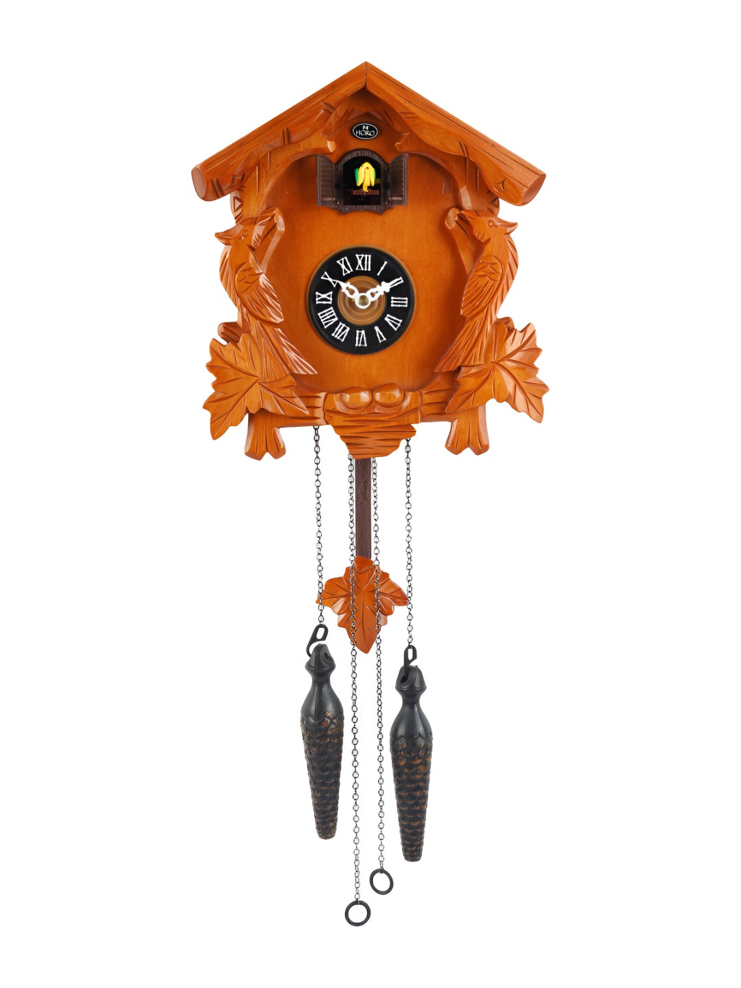 Horo Brown Textured Abstract Shaped Traditional Alarm Clock