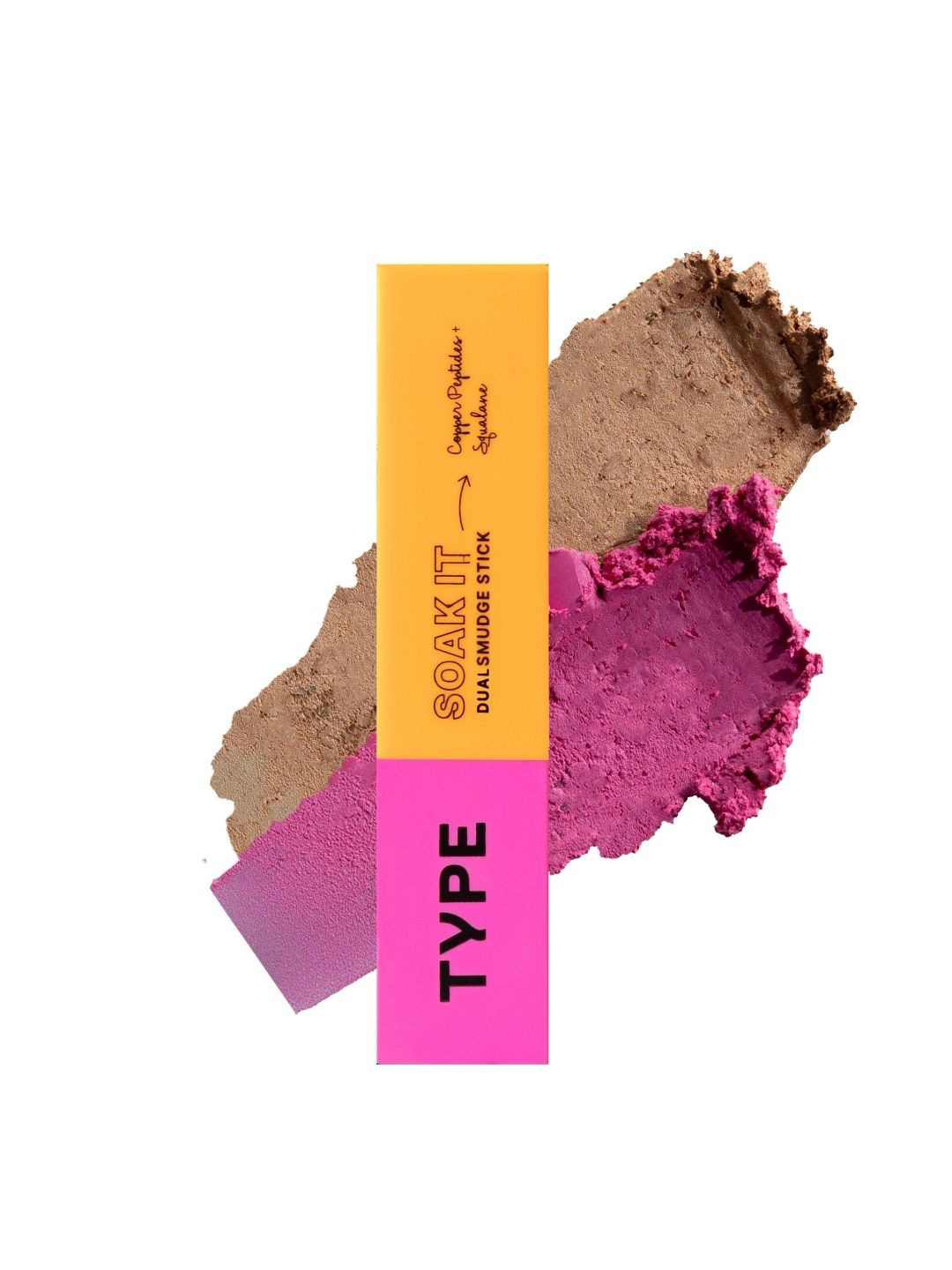 TYPE BEAUTY INC Soak It Dual Smudge Stick With Copper Peptides 12 g - Glow/ Cotton candy
