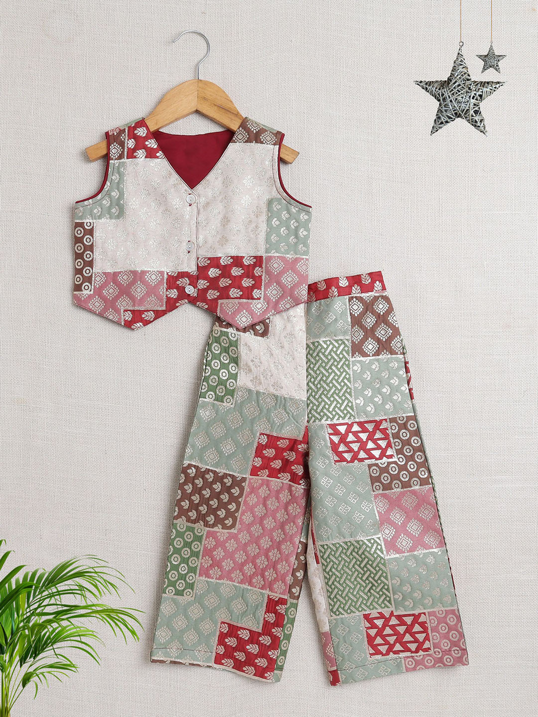 The Magic Wand Printed Top With Trouser Clothing Set